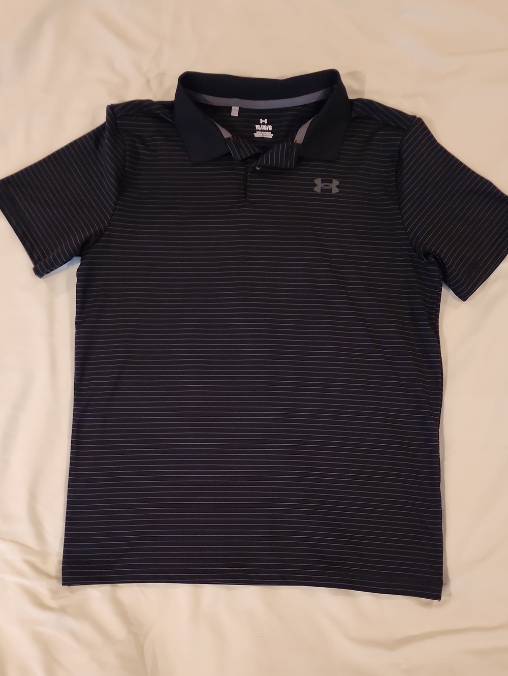 Under Armour Kids Black Polo - Size Youth Large
